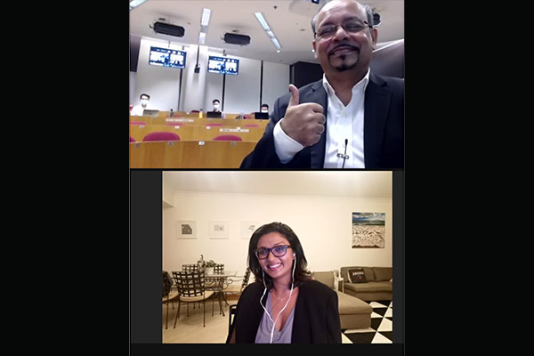 Screenshot of online symposiums session