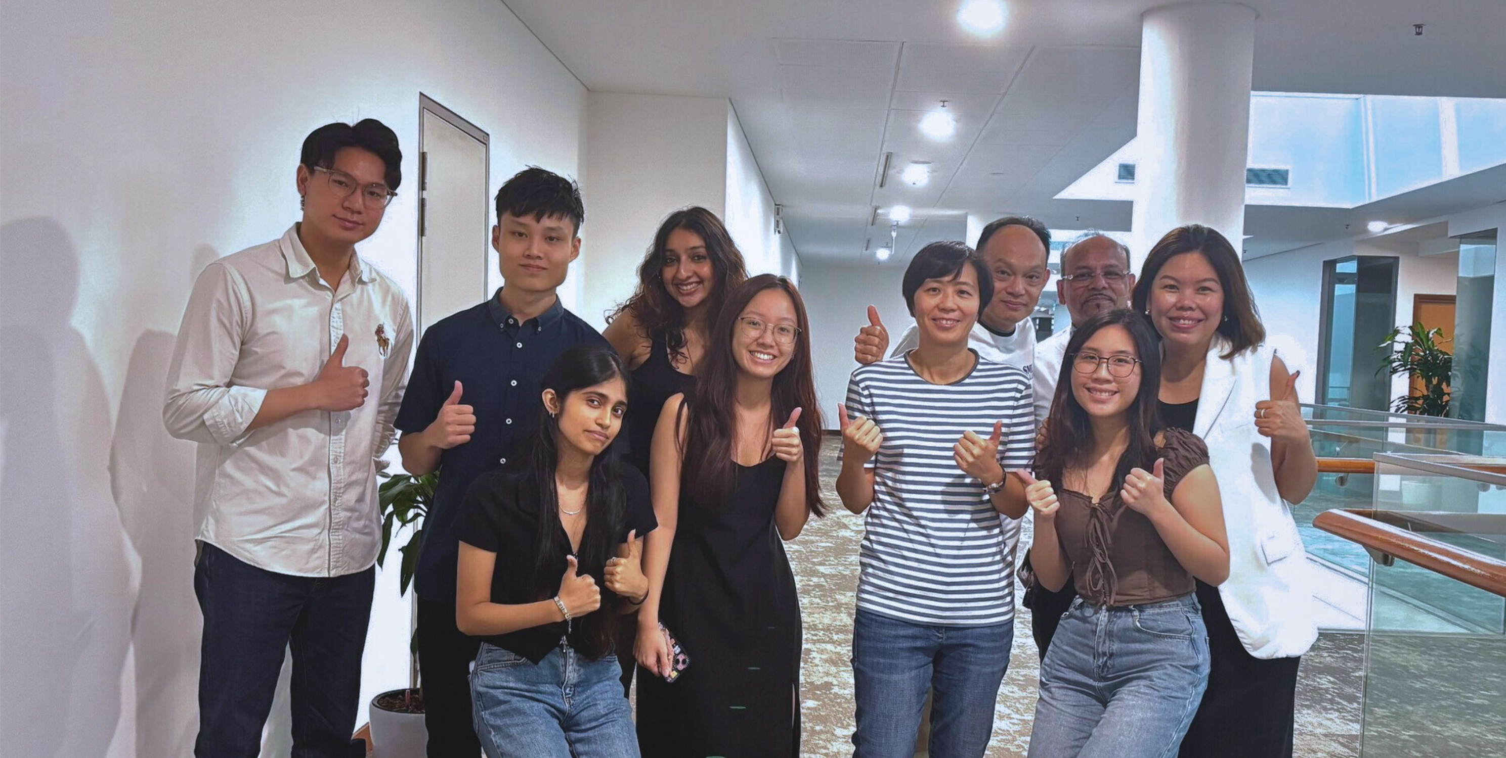 Jay and Marilyn Ng, prof ghosh, students